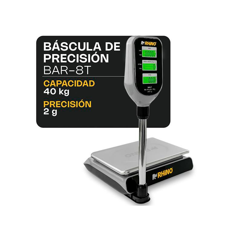 Báscula Electrónica Multifunciones con Torreta RHINO BAR-8T 40 kg