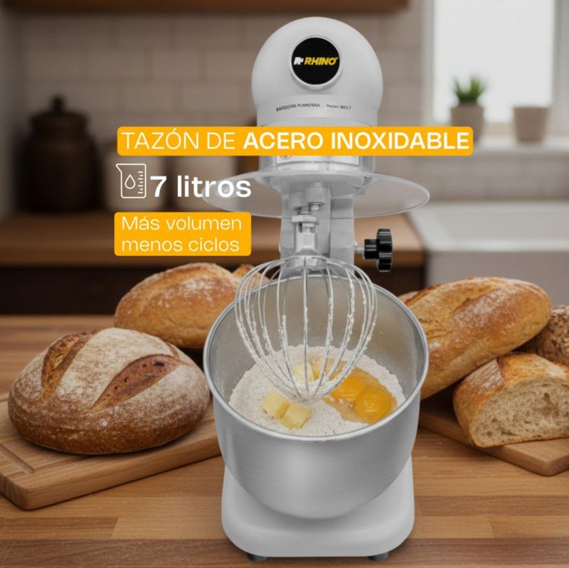 Batidora Industrial de Pedestal RHINO BATI-7 7 L 10 Velocidades 350 W