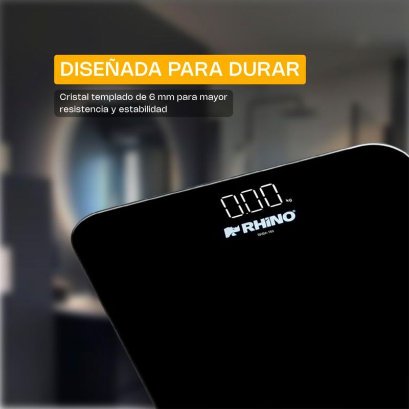 Báscula Digital Corporal RHINO BABA-180 Precisión 100 g