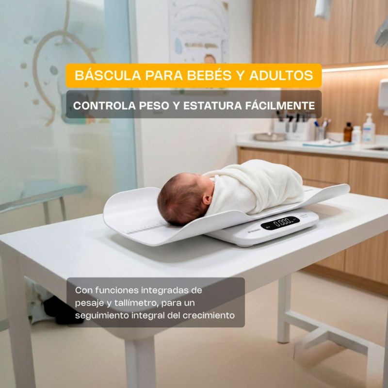 Báscula para Bebé Multifuncional RHINO BABEPE-180 180 kg