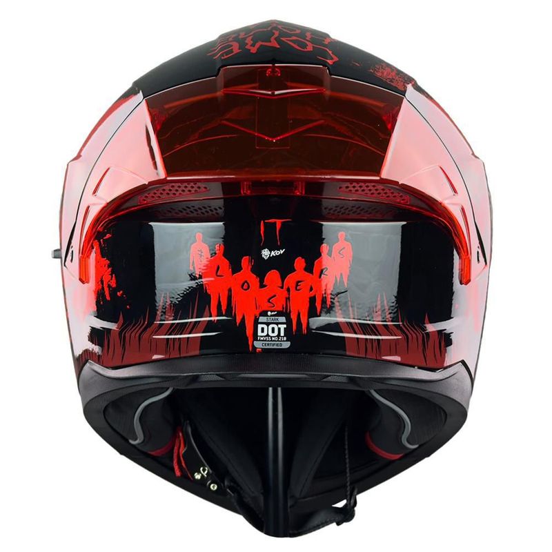 Casco Abatible Stark It Negro con Rojo Extra Grande