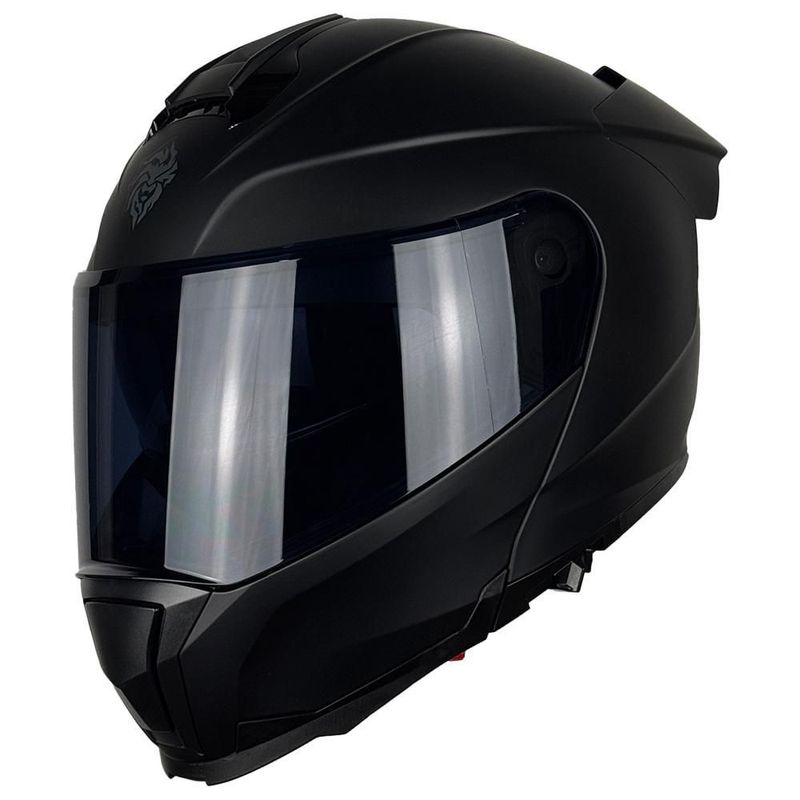 Casco Abatible Litio con Led Negro Grande