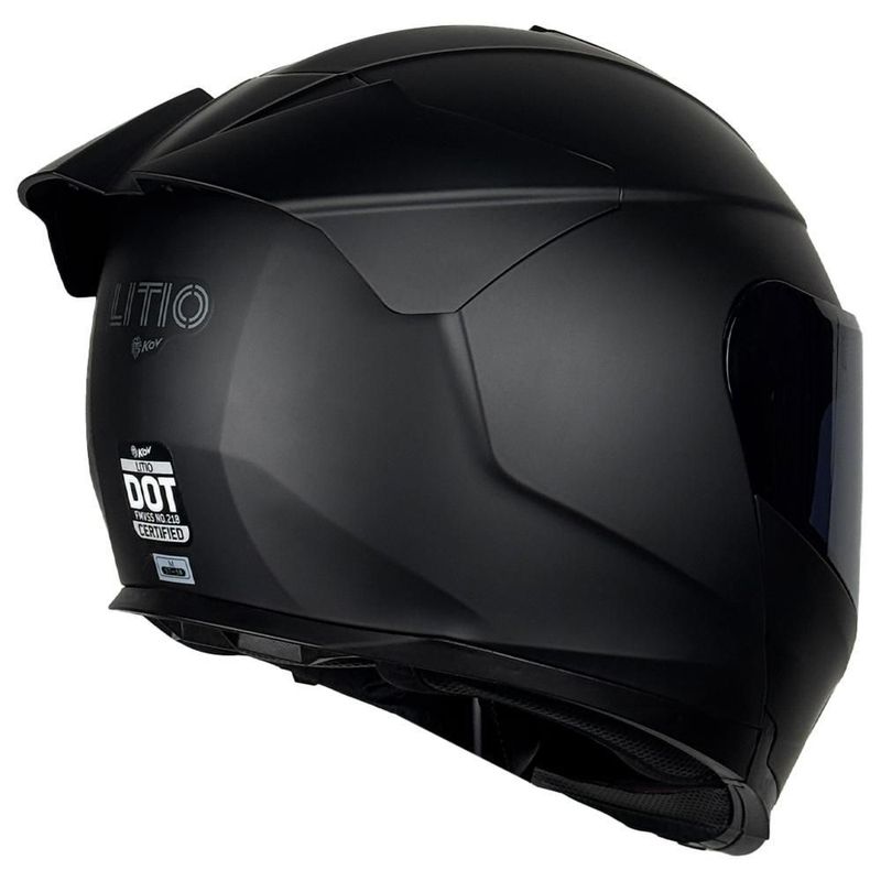 Casco Abatible Litio con Led Negro Grande