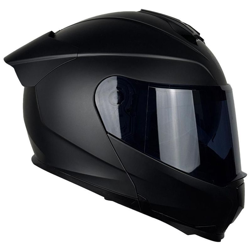Casco Abatible Litio con Led Negro Grande