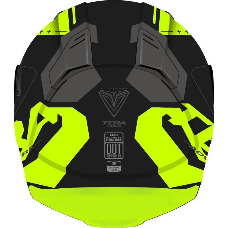Casco Abatible Fibra Tera Amarillo Grande