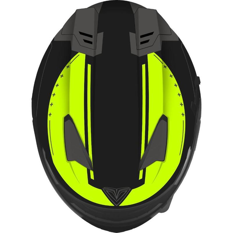Casco Abatible Fibra Tera Amarillo Grande