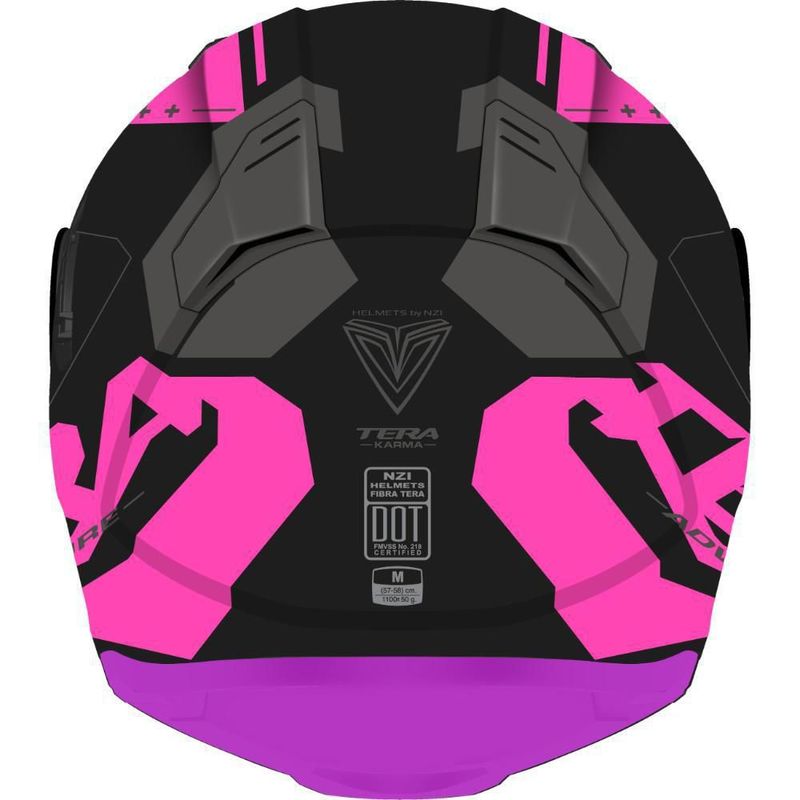 Casco Abatible Fibra Tera Rosa Extra Grande