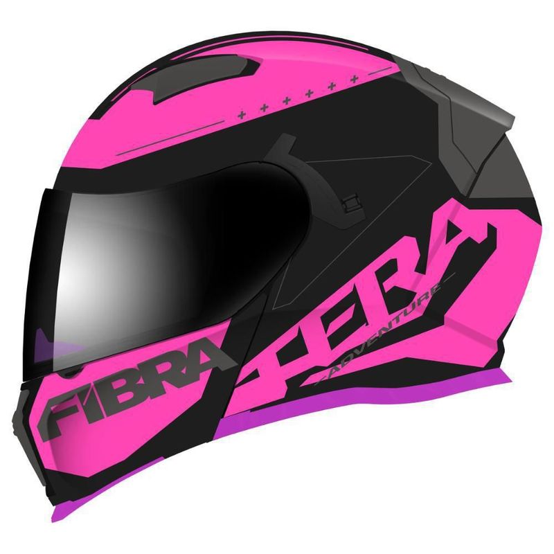 Casco Abatible Fibra Tera Rosa Extra Grande