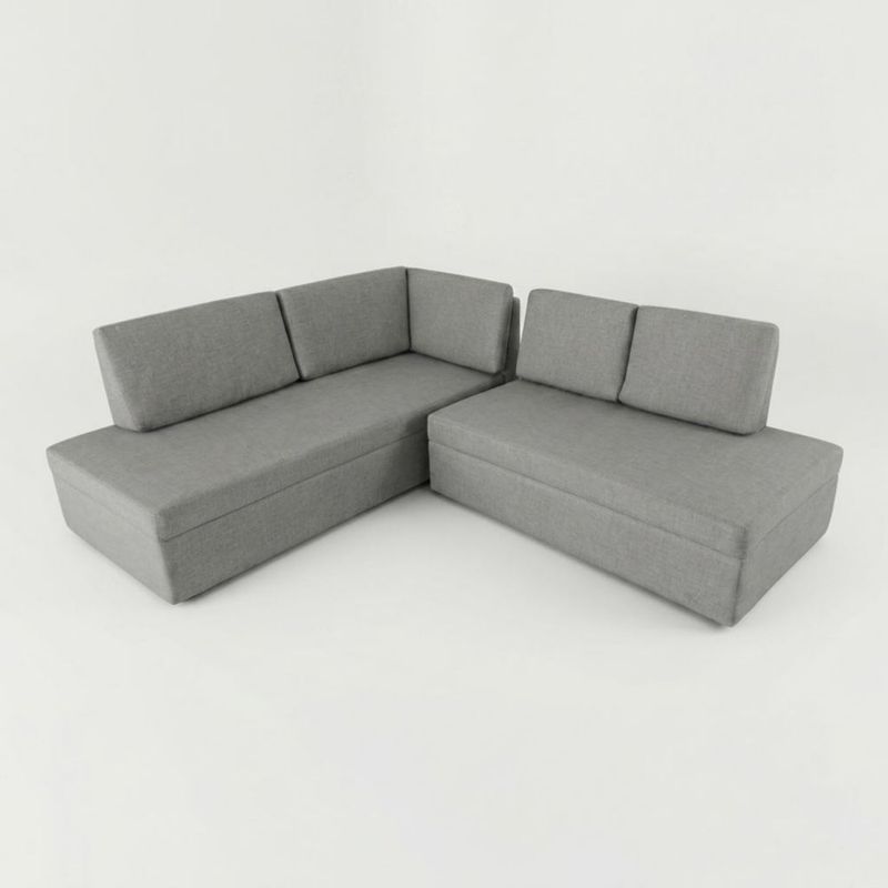 Sala Esquinera 5 Plazas armada con cojines Leon LASE Gris