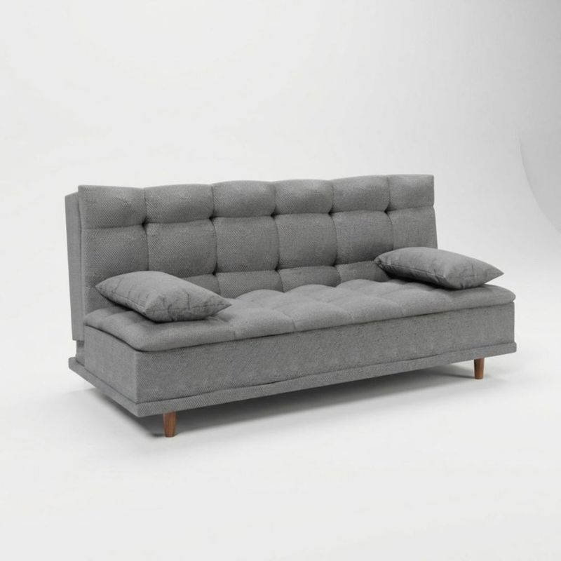 Sofá Cama Matrimonial Sillón Reclinable 3 Posiciones Sala LASE Janeiro Gris