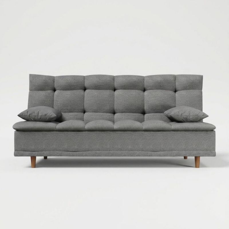 Sofá Cama Matrimonial Sillón Reclinable 3 Posiciones Sala LASE Janeiro Gris