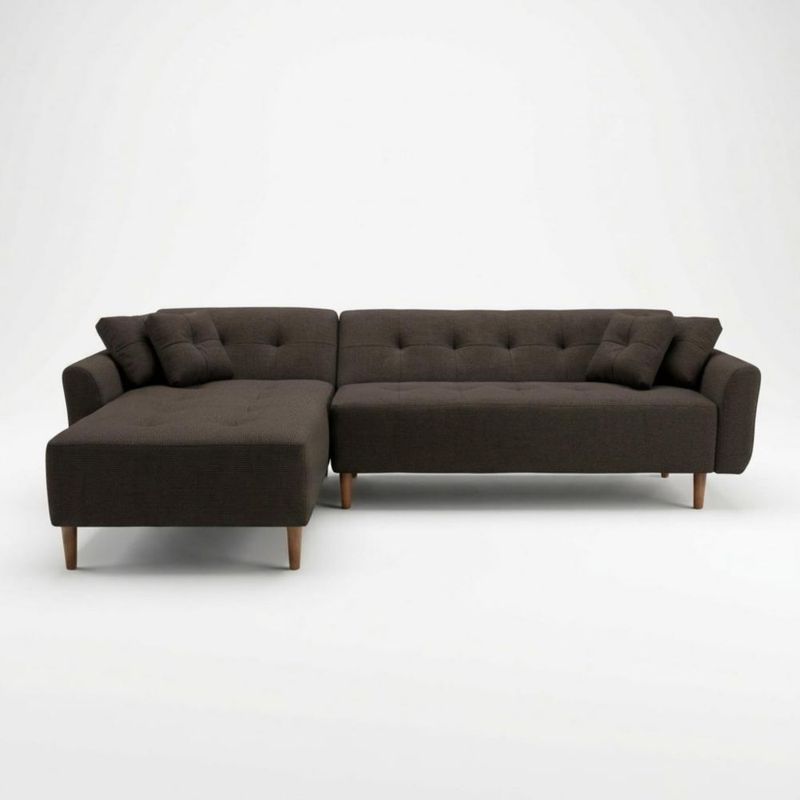 Sala Esquinera LASE Sofá Cama Reclinable Queen Size Reversible California Chocolate