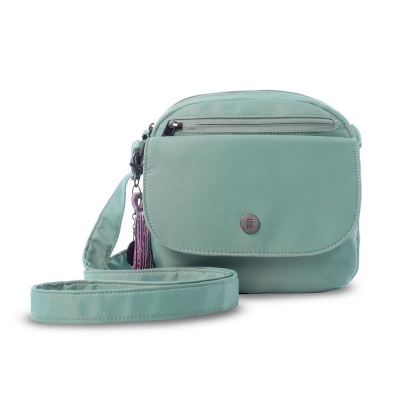 Bolsa de Dama - Mujer Crossbody Totto Corneana S Verde con Porta Tablet 8 y Sistema RFID