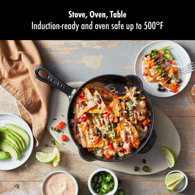 Sartén profunda STAUB 22 cm negro de hierro fundido tradicional