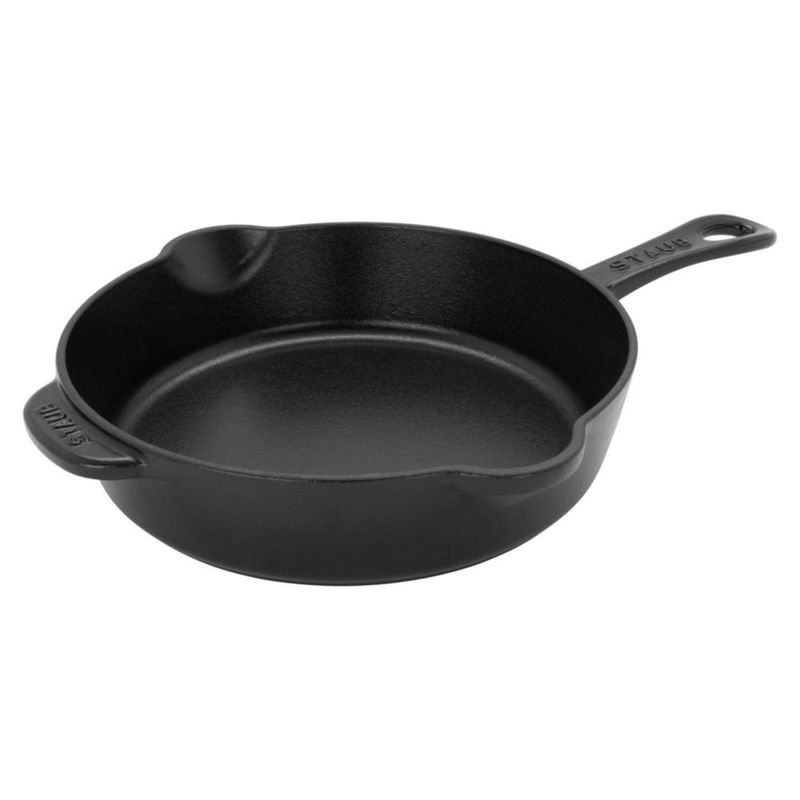 Sartén profunda STAUB 22 cm negro de hierro fundido tradicional
