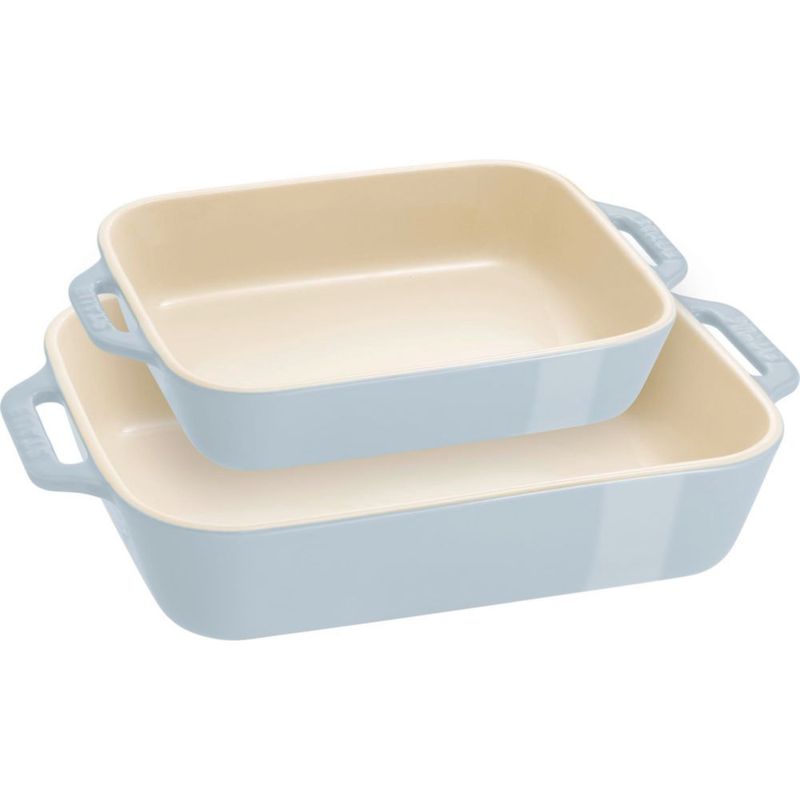 Fuente para horno STAUB 15 × 19 cm y 19 × 27 cm azul pastel