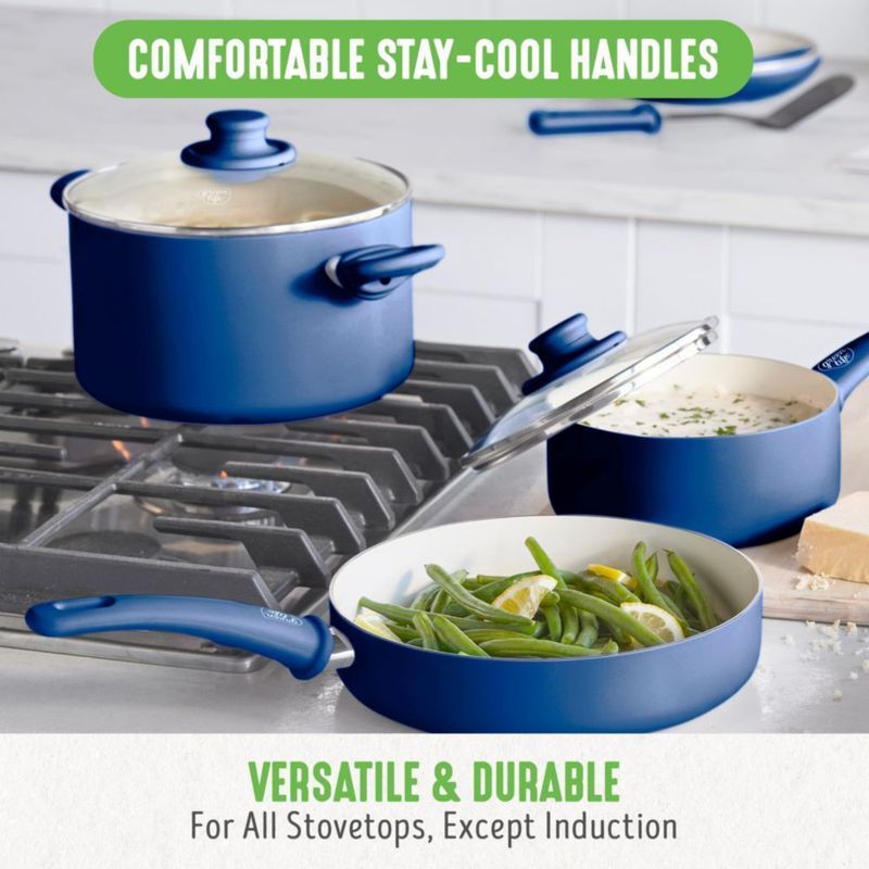 Set de utensilios de cocina GreenLife 23 piezas azul antiadherente