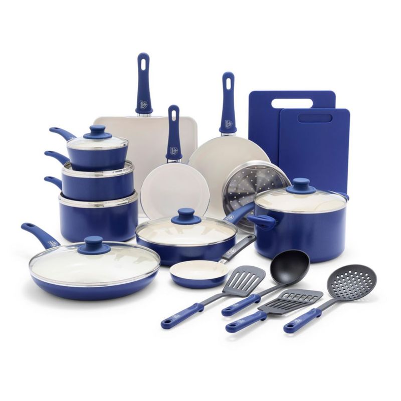 Set de utensilios de cocina GreenLife 23 piezas azul antiadherente