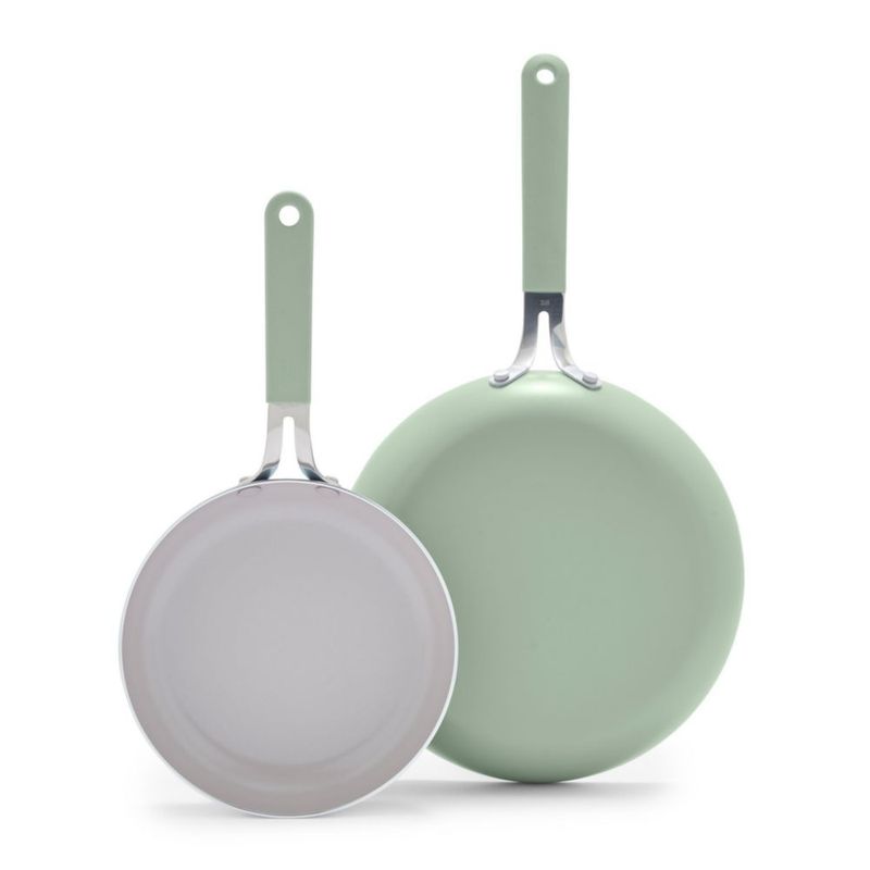 Juego de sartenes GreenLife 20 cm y 25 cm antiadherente verde salvia
