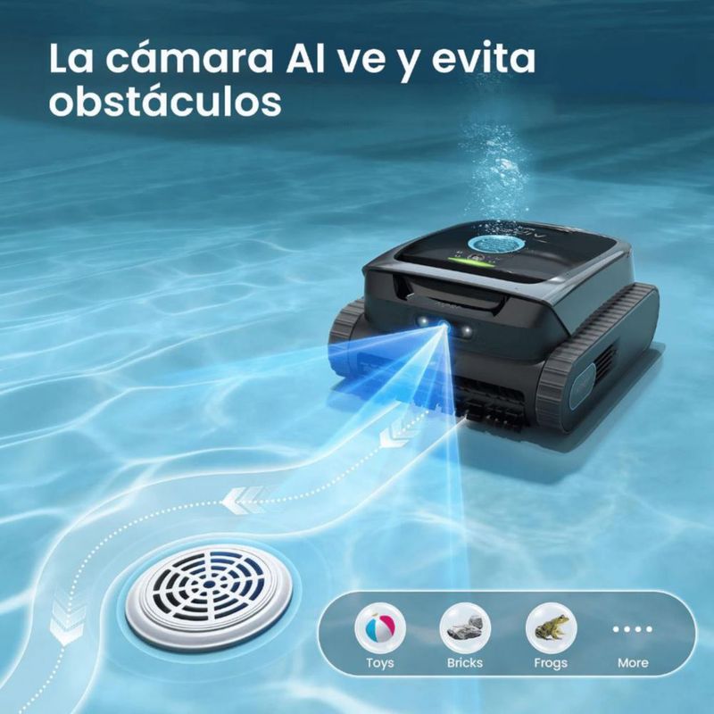 AIPER Scuba V3 AI Vision Limpiador Robótico Inalámbrico Para Piscinas, Potente Robot Aspirador De Alberca Con Navegación Inteligente