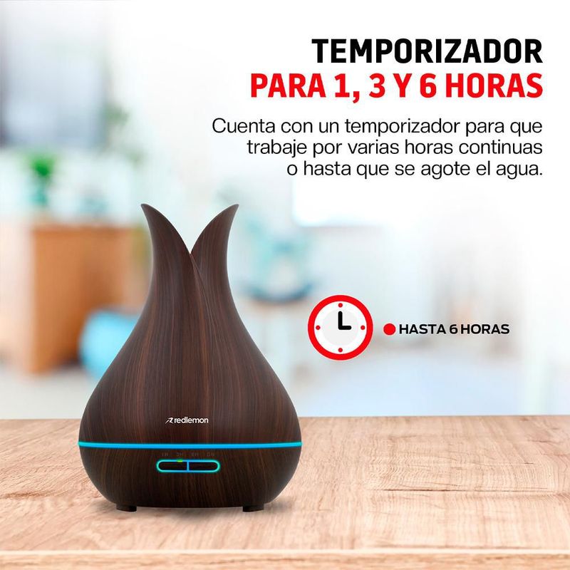 Humidificador Difusor de Aceites Esenciales Control Remoto Redlemon