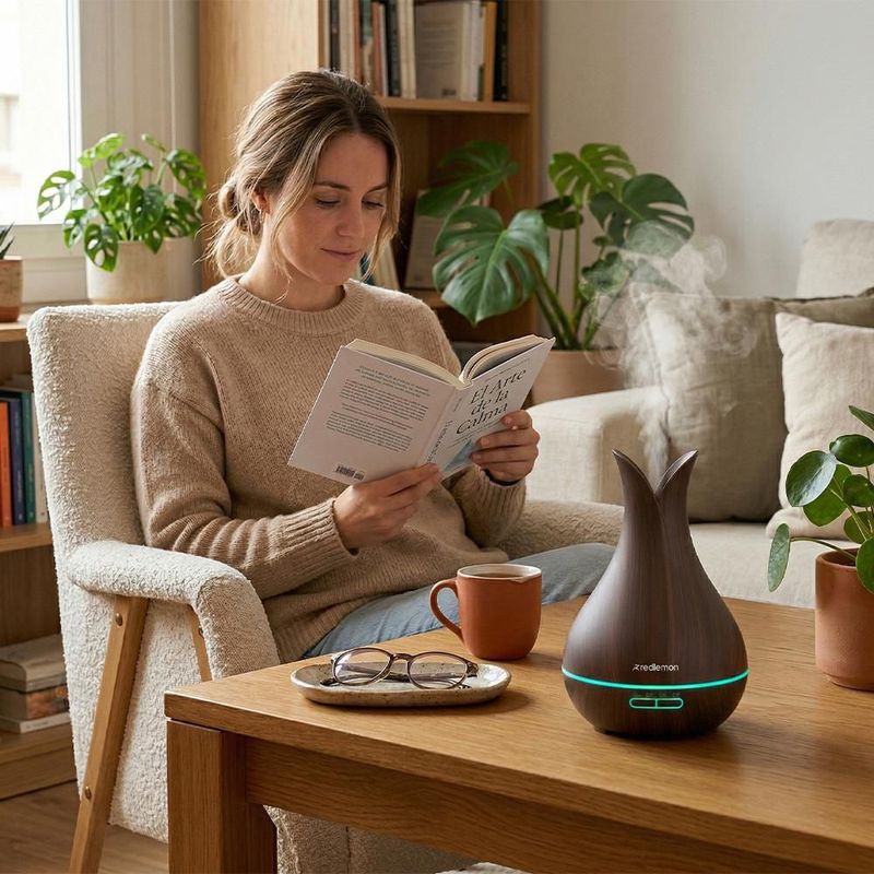 Humidificador Difusor de Aceites Esenciales Control Remoto Redlemon