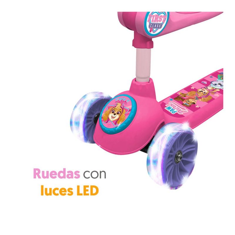 Scooter 2 en 1 con Asiento Paw Patrol con Luces. 3 a 7 años