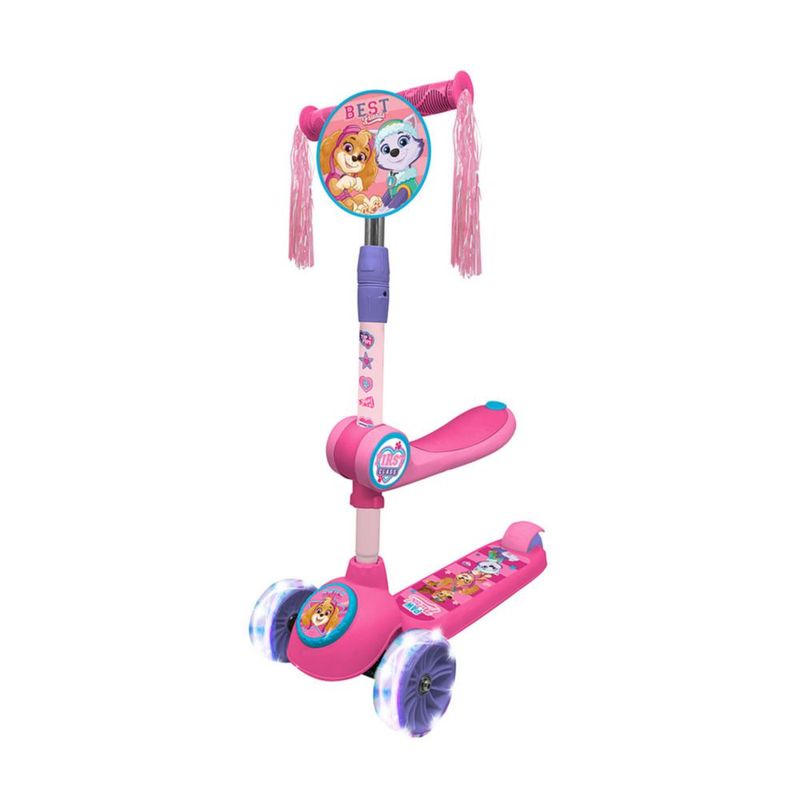 Scooter 2 en 1 con Asiento Paw Patrol con Luces. 3 a 7 años