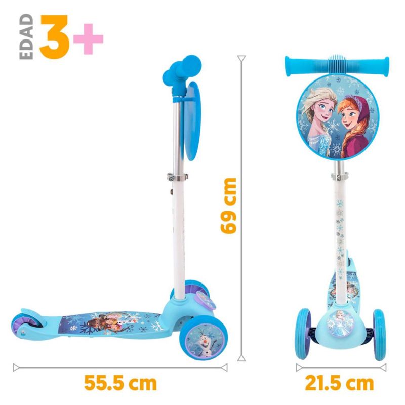 Scooter Frozen Altura Ajustable. Edades 3 a 6 años