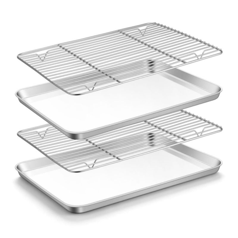 Bandeja para hornear TeamFar 41x30x2.5 cm con juego de rejilla