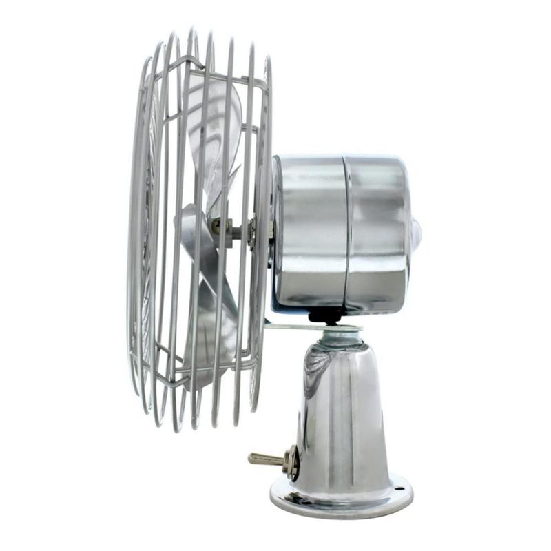 Ventilador para automóvil United Pacific 12 V cromo 15 cm 2 velocidades