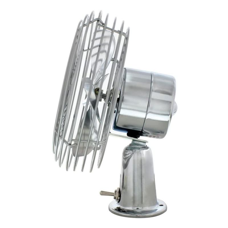 Ventilador para automóvil United Pacific 12 V cromo 15 cm 2 velocidades