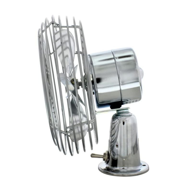 Ventilador para automóvil United Pacific 12 V cromo 15 cm 2 velocidades