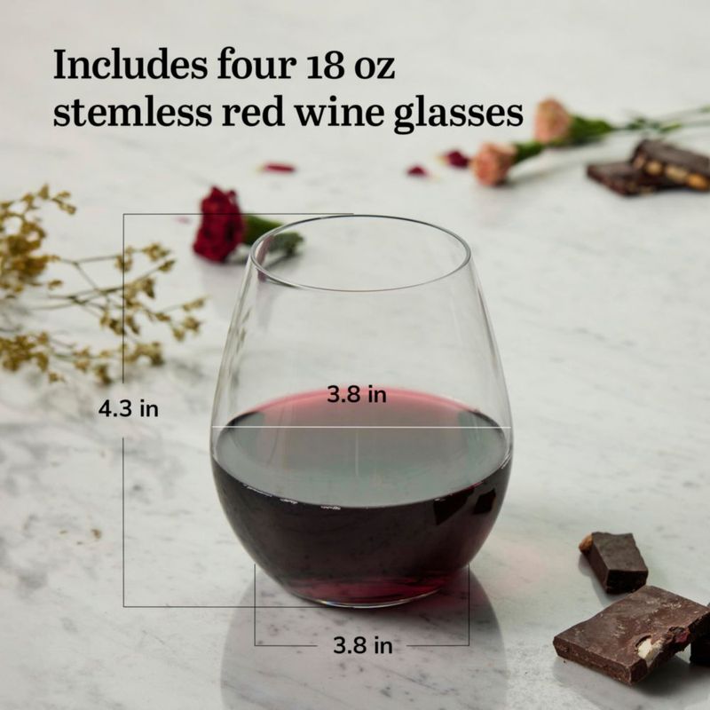 Vasos de Vino Libbey Juego de 4 de 532 ml sin tallo