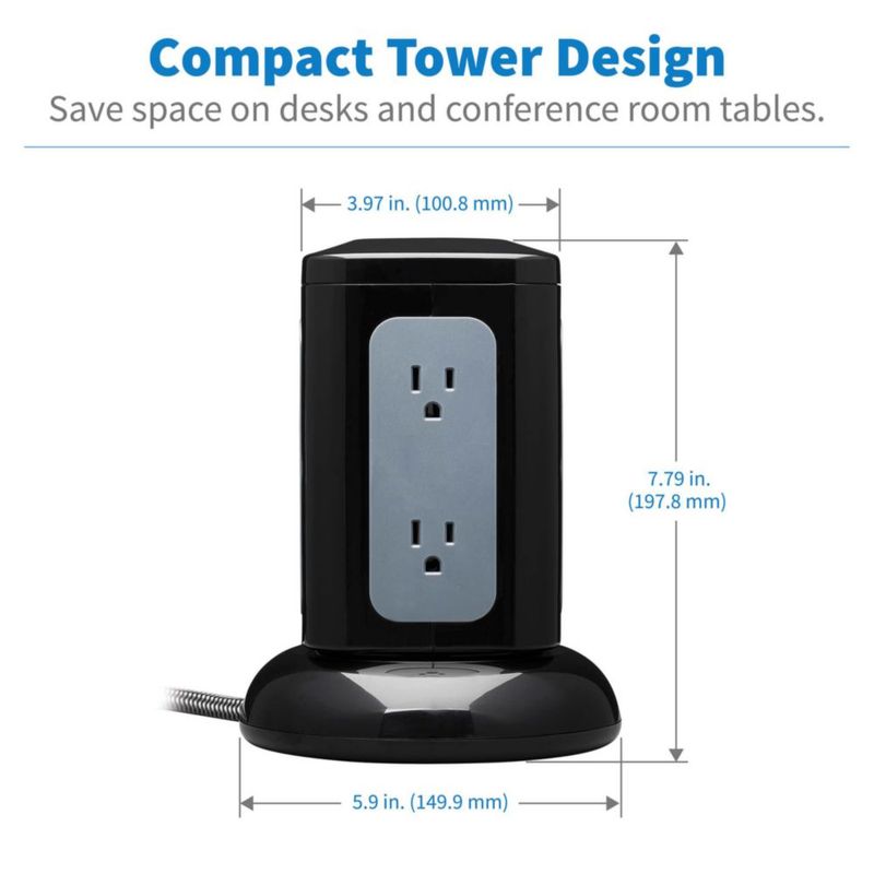 Regleta TRIPP LITE de 6 tomas con puertos USB/USB-C