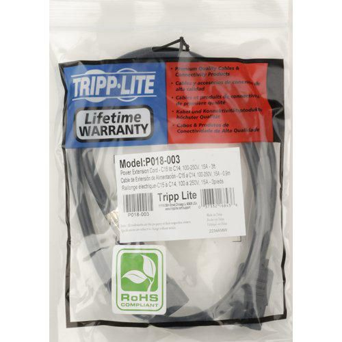 Cable de extensión de alimentación Tripp Lite Heavy Duty 14 AWG 09 m