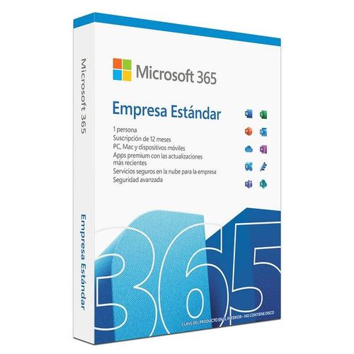 Microsoft 365 Empresa Estándar, 1 Usuario, 5 Dispositivos, Versión