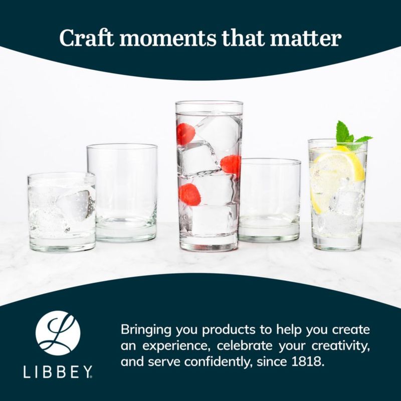 Vasos Libbey 12 unidades 400 ml Base pesada estilo Old Fashioned