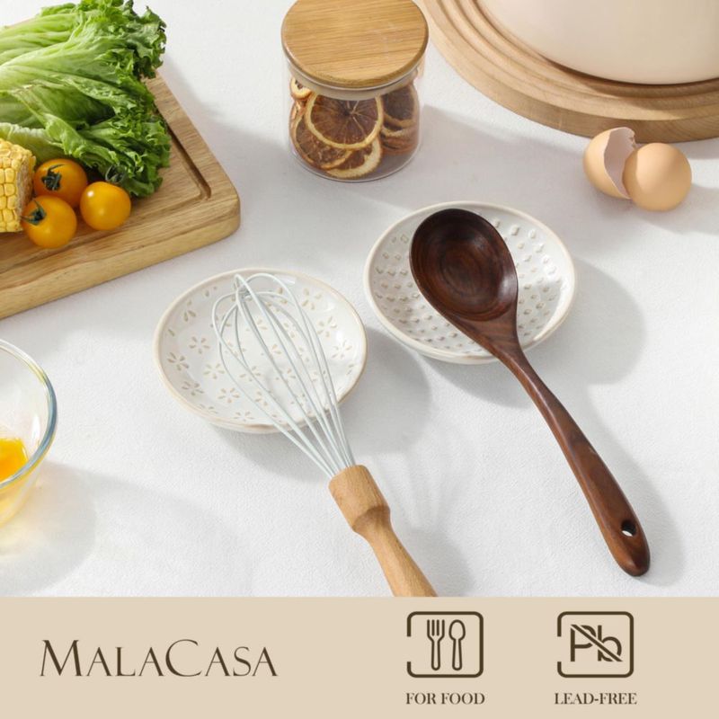 Descanso para cucharas MALACASA 13 cm juego de 4 cerámica