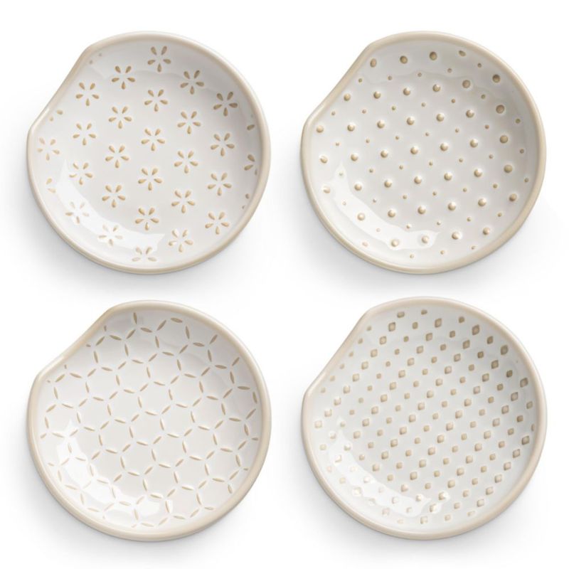 Descanso para cucharas MALACASA 13 cm juego de 4 cerámica
