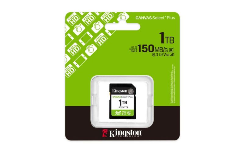 Tarjeta SD Kingston 1 TB Canvas Select Plus 150 MB/s