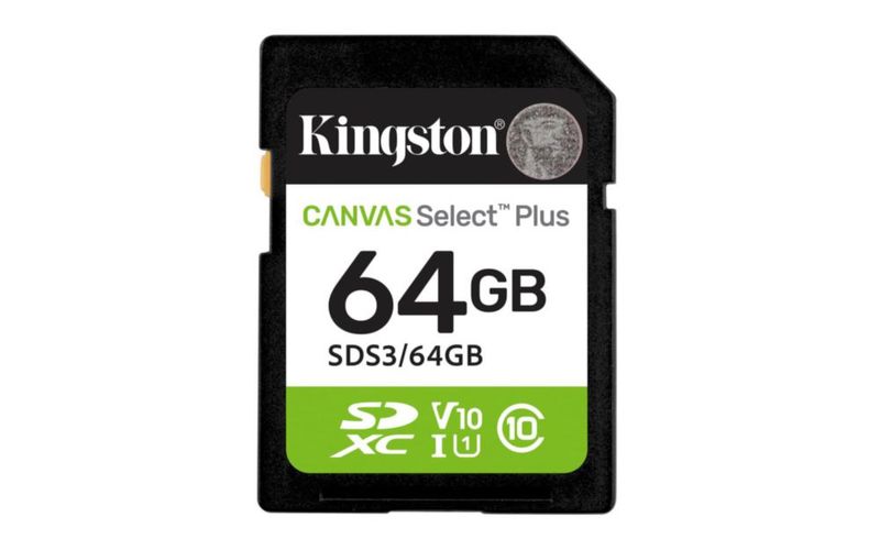 Tarjeta SD Kingston 64 GB 100 MB/s Clase 10 UHS‑I