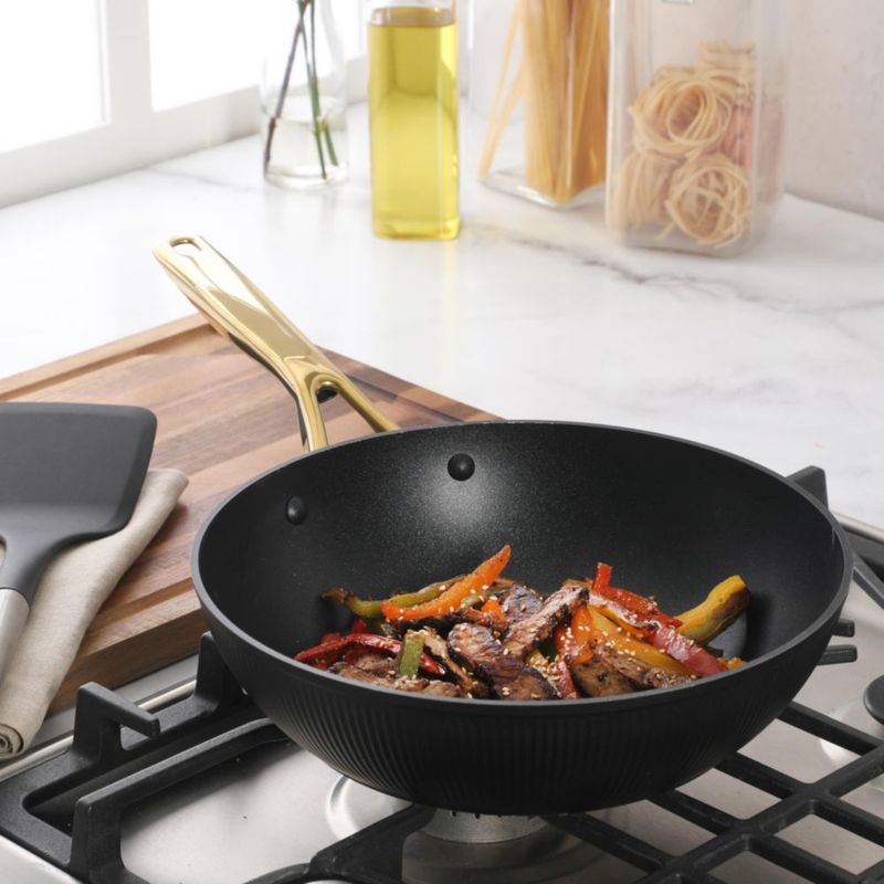 Wok Oster Platinum 28 cm Negro Mate Antiadherente