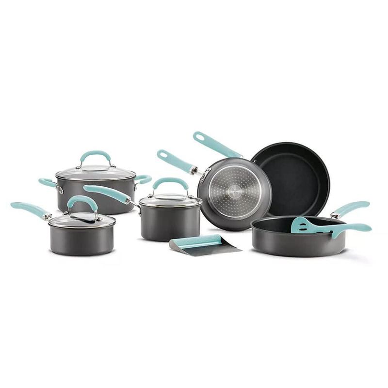 Juego de utensilios de cocina Rachael Ray de aluminio anodizado duro de 11 piezas