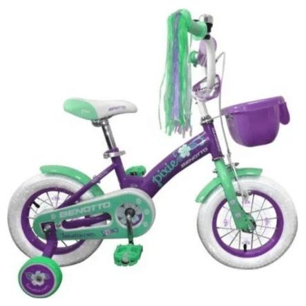 Bicicleta Benotto Pixie Cross Acero R12 1v Niña Morado