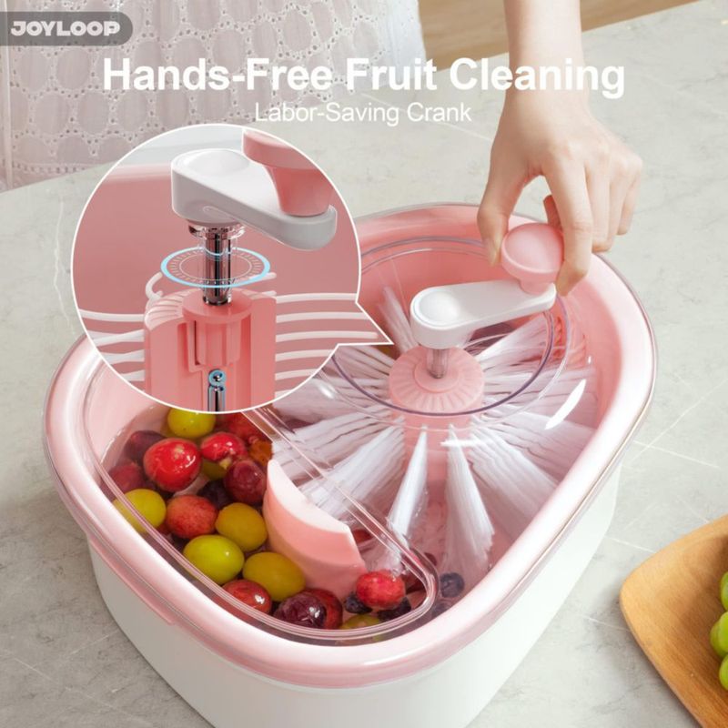 Lavadora de frutas JOYMOOP grande 34 cm rosa sakura