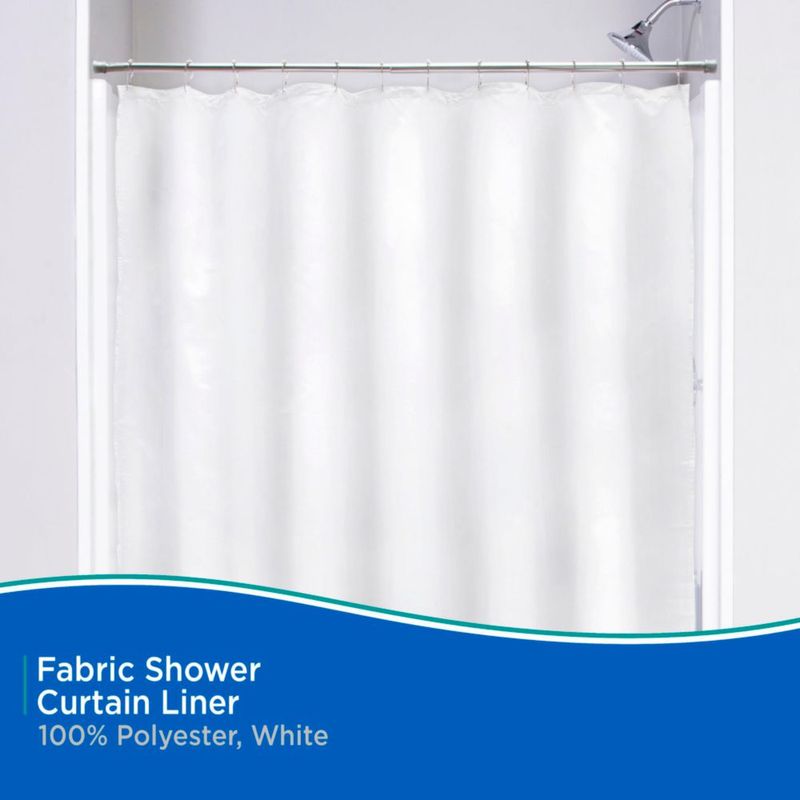Cortina de ducha Kenney KN61253 repelente al agua 180 x 183 cm color blanco