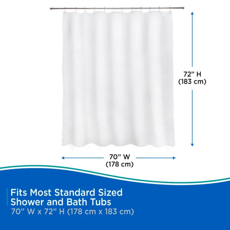 Cortina de ducha Kenney KN61253 repelente al agua 180 x 183 cm color blanco