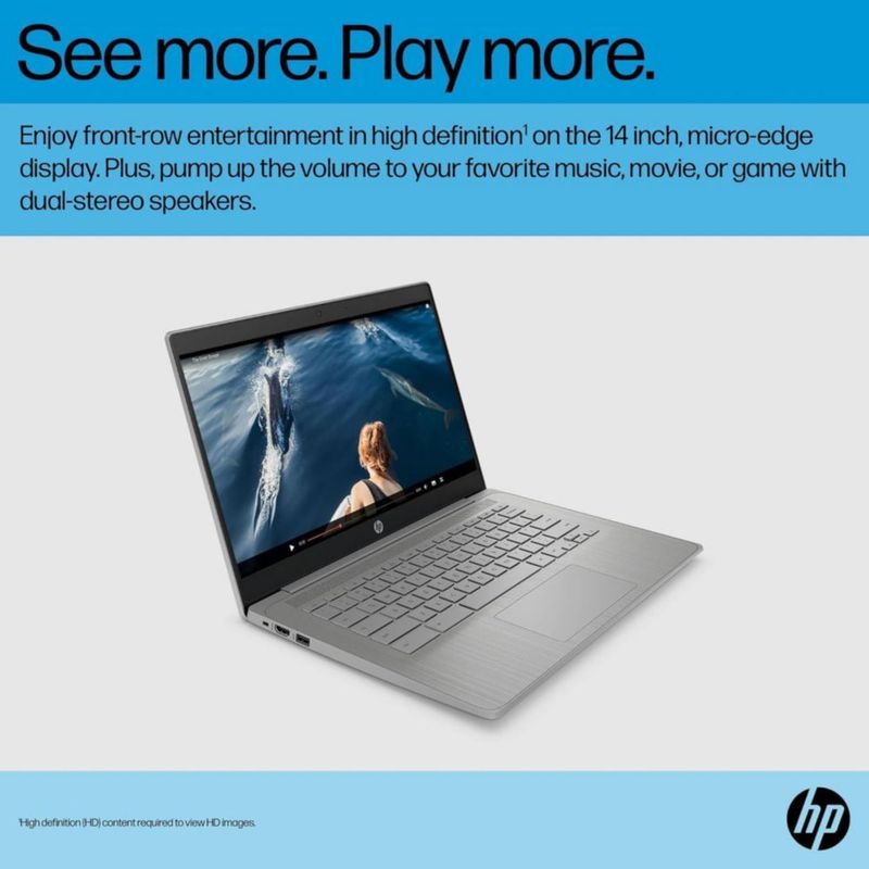 Chromebook HP 14" HD N4500 4 GB RAM 128 GB de almacenamiento