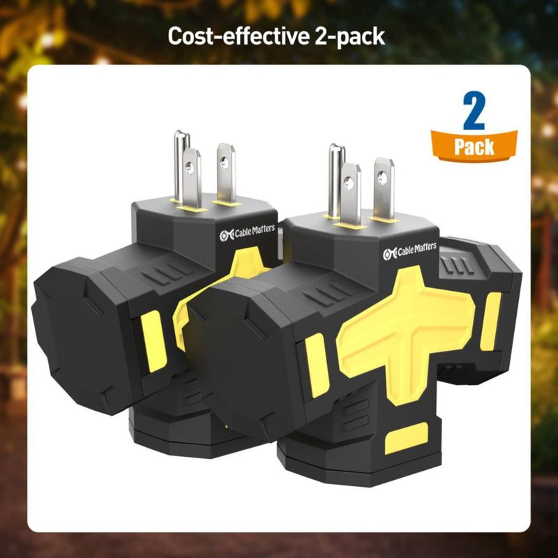 Regleta Cable Matters 1875 W 3 Salidas - Pack de 2